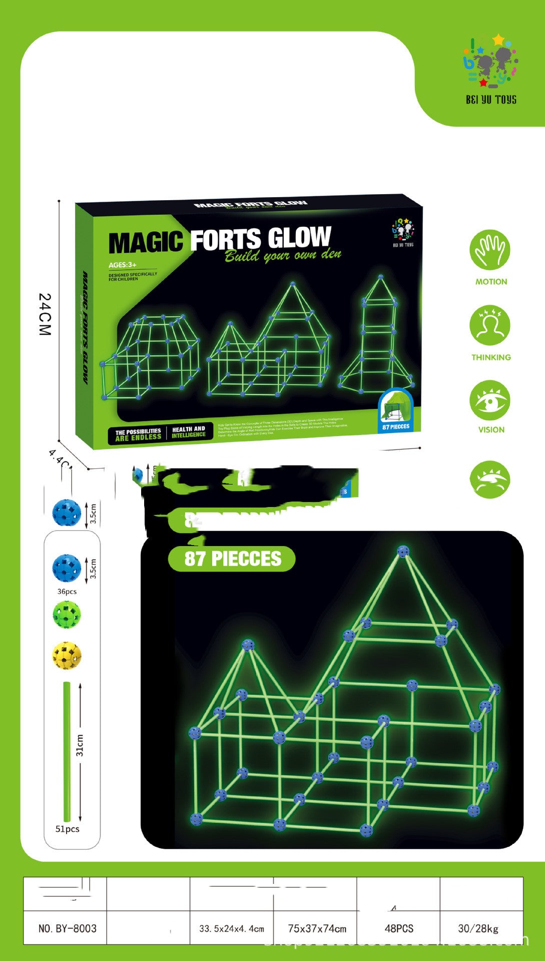 Fort Building Kit Construction Blocks Set Tents Fortress Castles Play House For Children