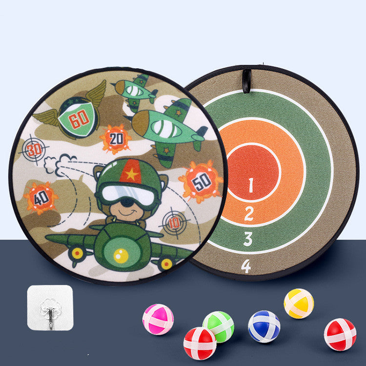 Kids Dart Board with Sticky Balls army jet design