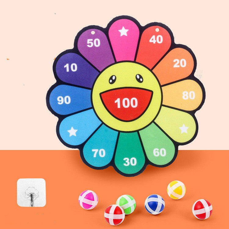 Kids Dart Board with Sticky Balls flower shape