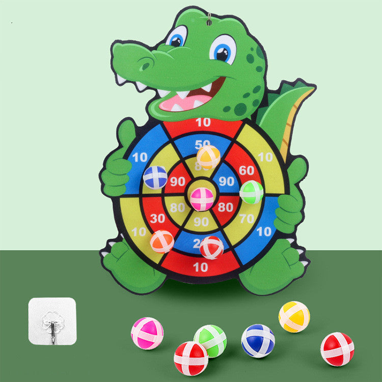Kids Dart Board with Sticky Balls dinosaur shape