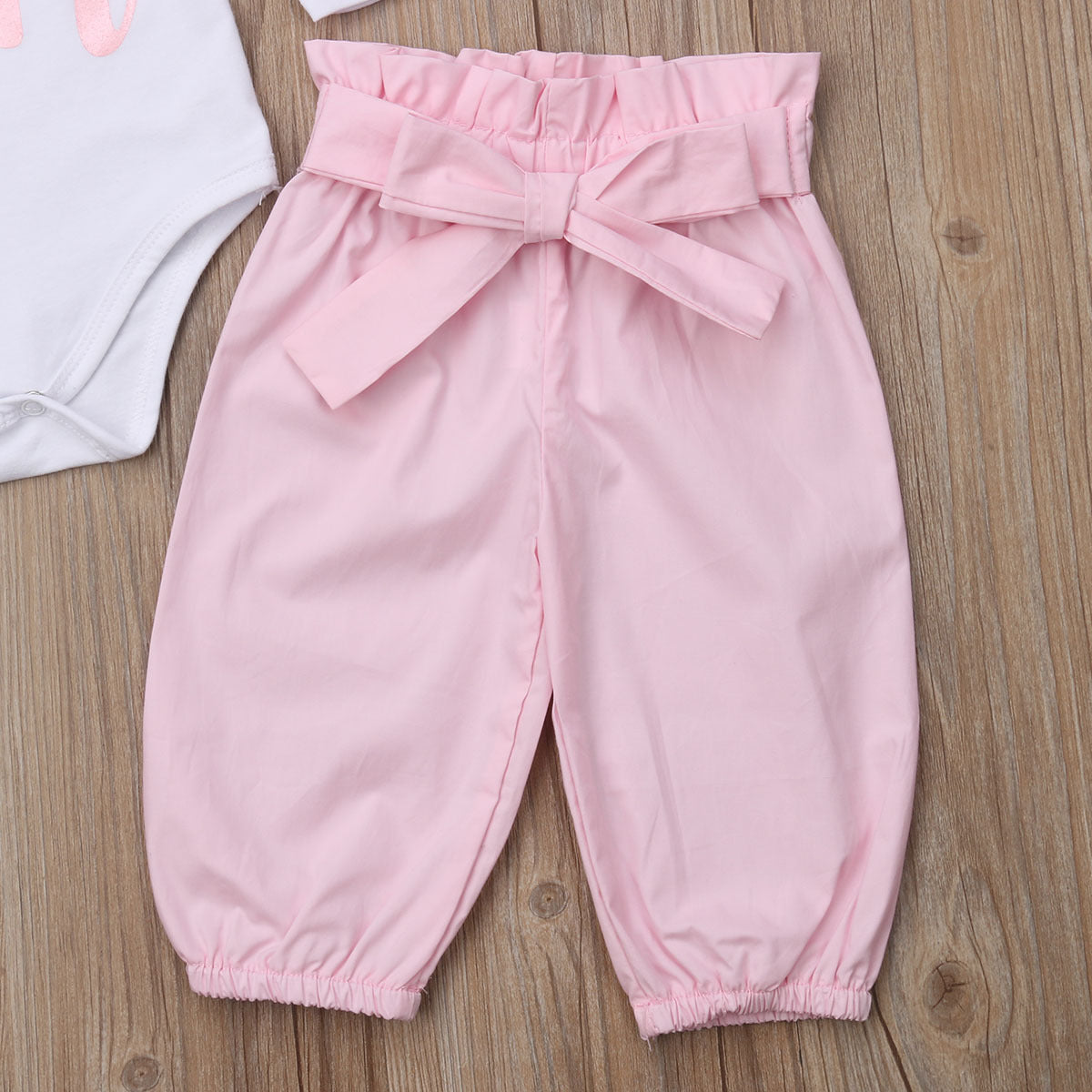 Autumn Winter Newborn Infant Baby Girl 3pcs Clothes Set Kids Girls Romper Long Pants Headband Outfits Clothing Set