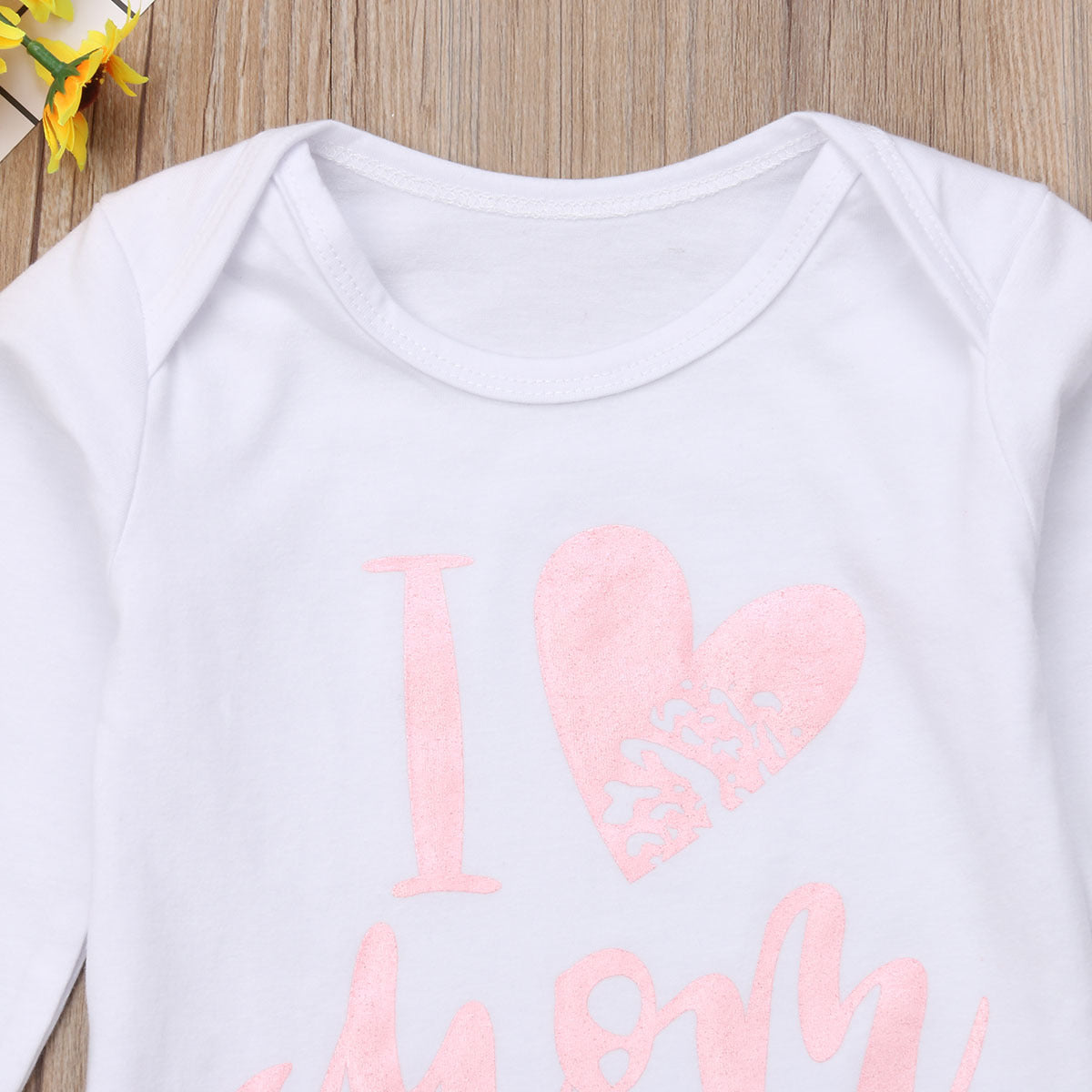 Autumn Winter Newborn Infant Baby Girl 3pcs Clothes Set Kids Girls Romper Long Pants Headband Outfits Clothing Set