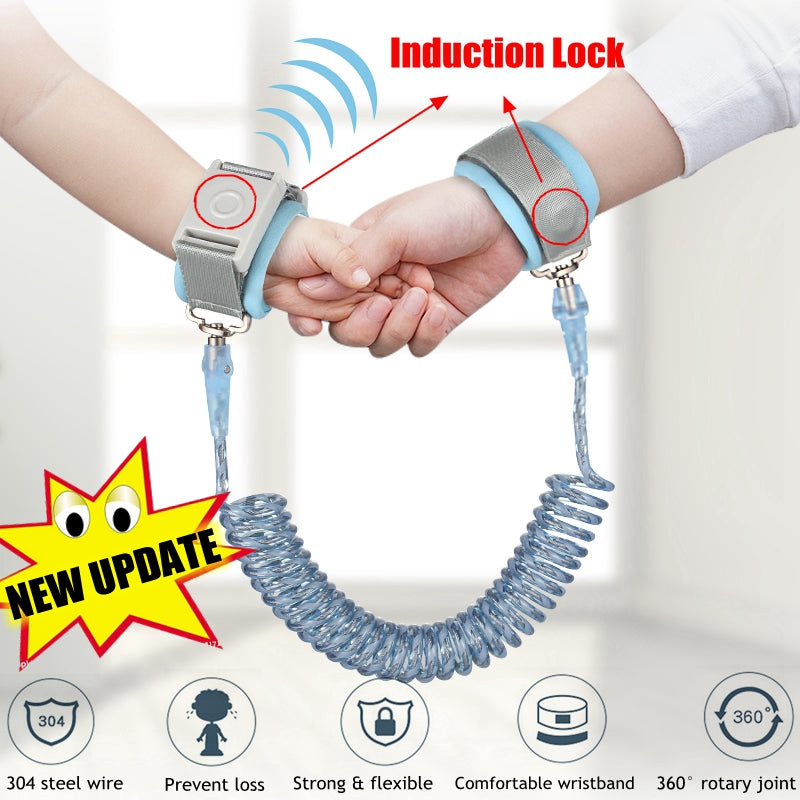 Anti Lost Wrist Link Add Key Lock Toddler Leash Baby Walker Safety Belt Wristband
