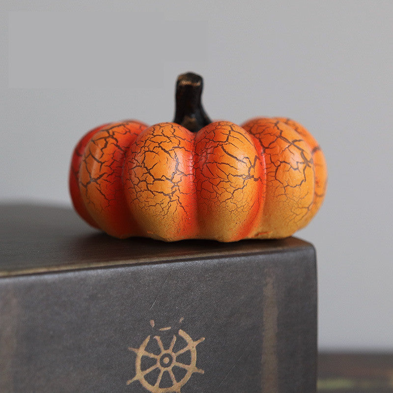 New Halloween Pumpkin Lantern Simulation LED Candle Lamp Resin Luminous