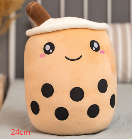 Cute Fruit Drink Plush Stuffed Boba Tea Cup Toy Bubble Tea Pillow Cushion Kids
