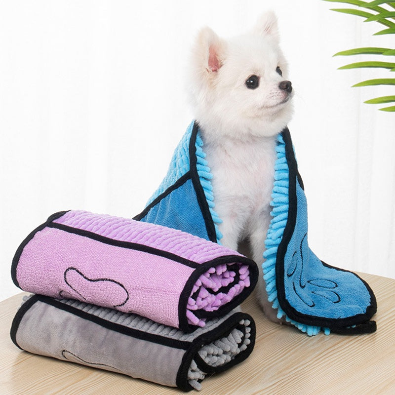 Dogs Cats Towels Super Absorbent Bathrobe Microfiber Quick-Drying