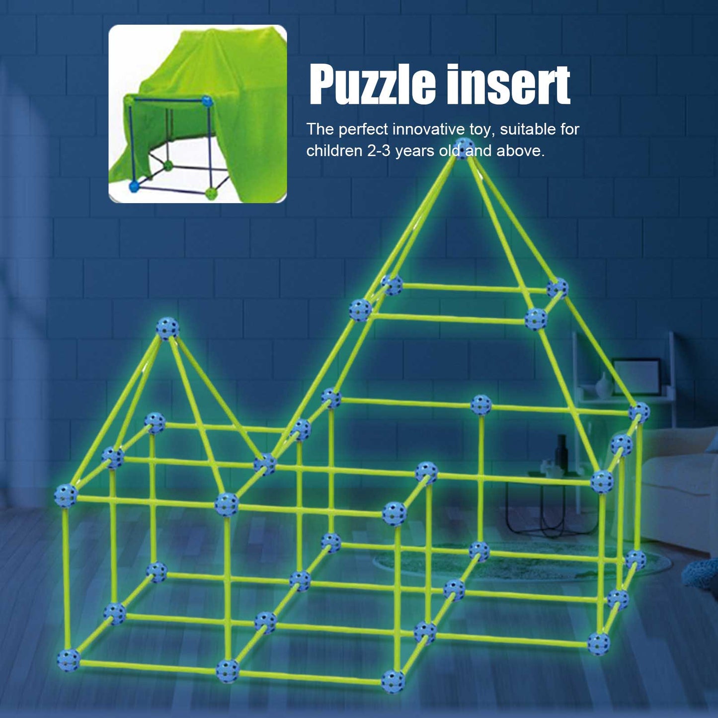 Fort Building Kit Construction Blocks Set Tents Fortress Castles Play House For Children