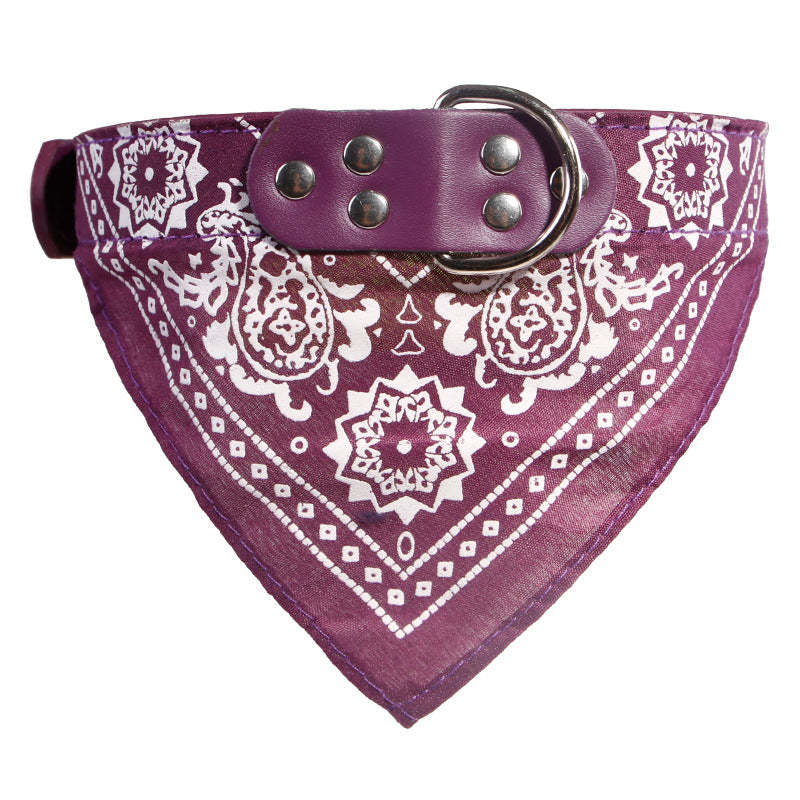 Pet Saliva Towel Cat Dog Collar Triangle Dual-use Small And Medium-sized Dog Teddy