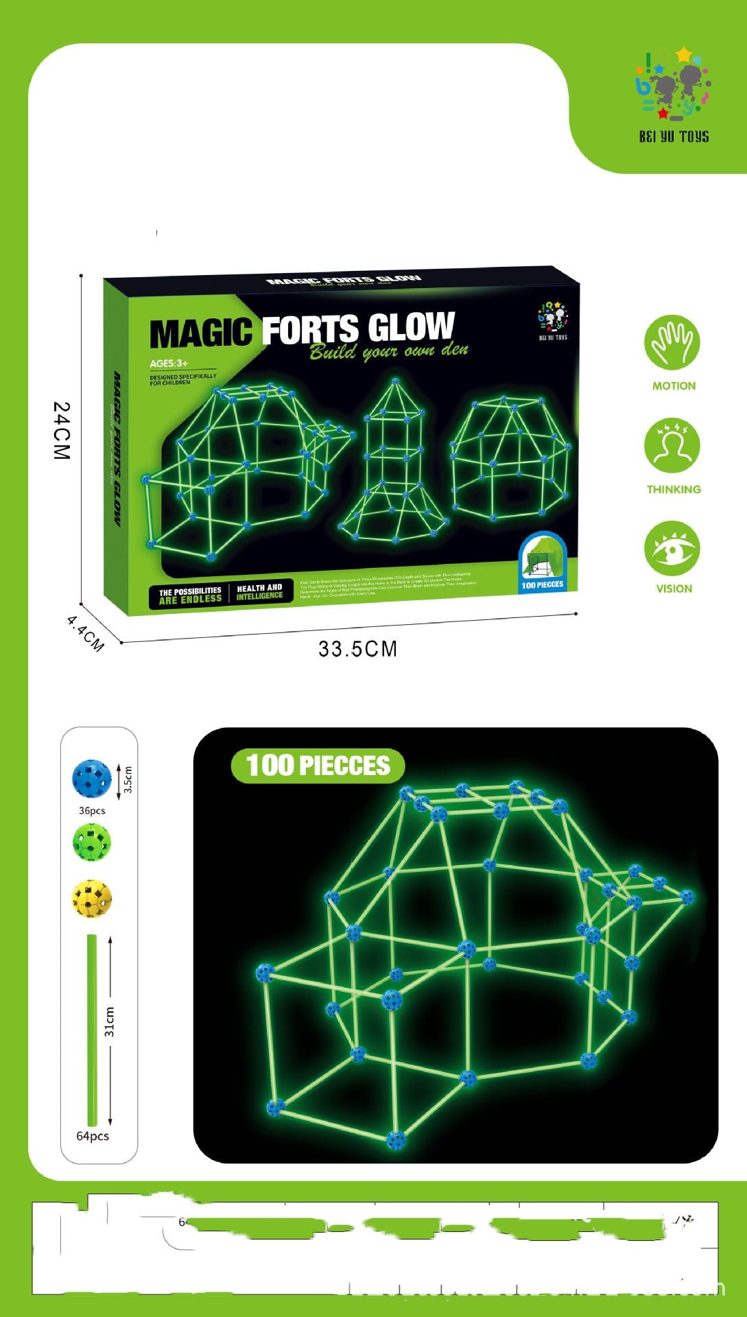 Fort Building Kit Construction Blocks Set Tents Fortress Castles Play House For Children