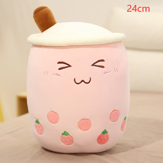 Cute Fruit Drink Plush Stuffed Boba Tea Cup Toy Bubble Tea Pillow Cushion Kids