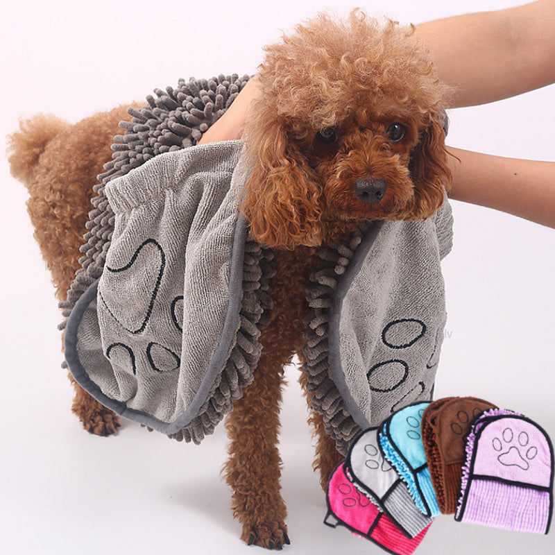 Dogs Cats Towels Super Absorbent Bathrobe Microfiber Quick-Drying