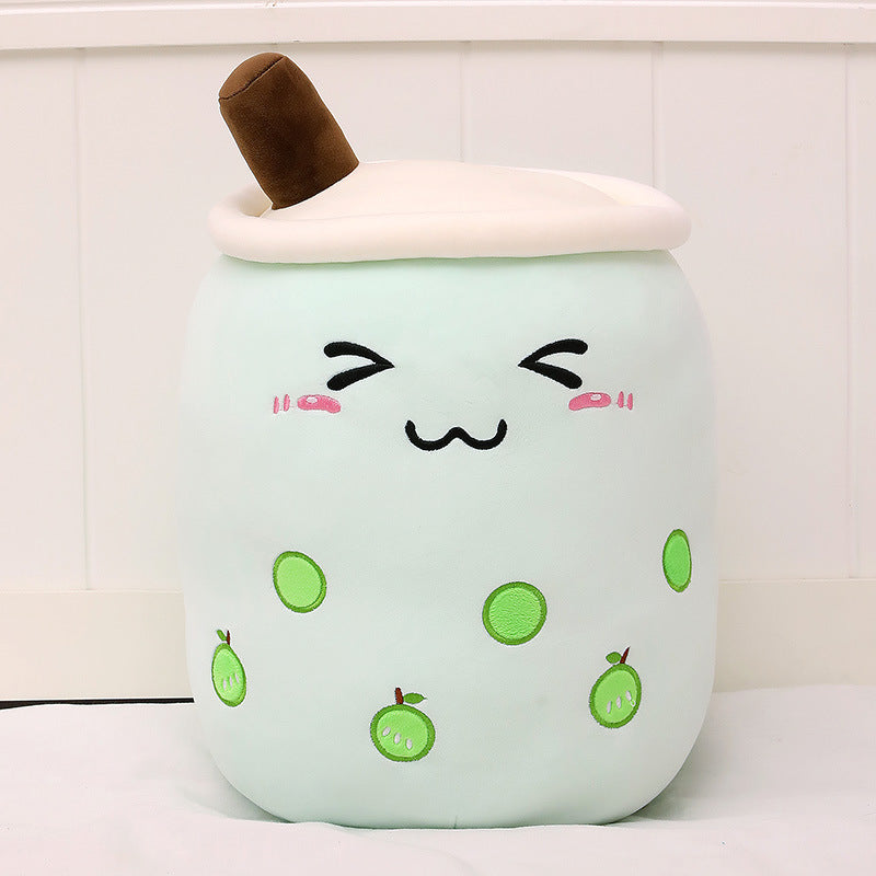 Cute Fruit Drink Plush Stuffed Boba Tea Cup Toy Bubble Tea Pillow Cushion Kids