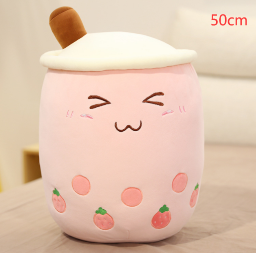 Cute Fruit Drink Plush Stuffed Boba Tea Cup Toy Bubble Tea Pillow Cushion Kids
