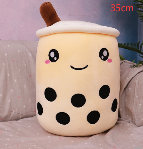 Cute Fruit Drink Plush Stuffed Boba Tea Cup Toy Bubble Tea Pillow Cushion Kids
