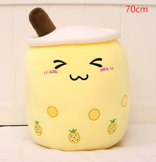 Cute Fruit Drink Plush Stuffed Boba Tea Cup Toy Bubble Tea Pillow Cushion Kids