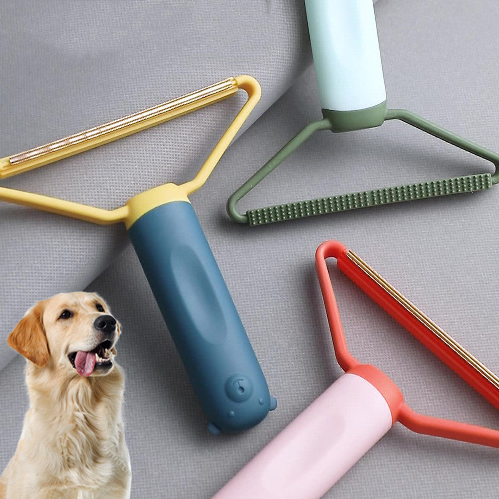 Pet Cat Dog Hair Remover Comb Double-sided Sofa Clothes Shaver Lint Rollers For Cleaning