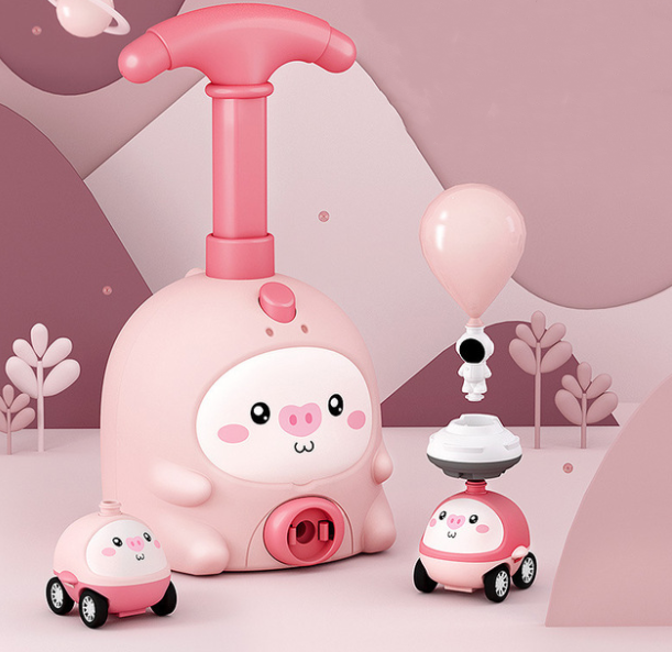 Balloon Car Toys For Babies Educational Air Power Tower Montessori For Children