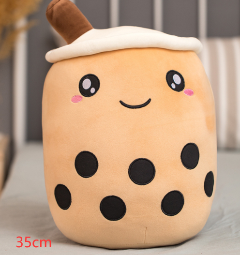 Cute Fruit Drink Plush Stuffed Boba Tea Cup Toy Bubble Tea Pillow Cushion Kids