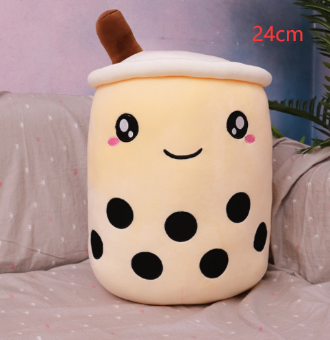 Cute Fruit Drink Plush Stuffed Boba Tea Cup Toy Bubble Tea Pillow Cushion Kids