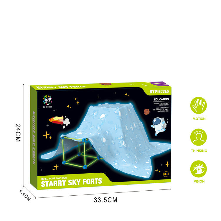 Fort Building Kit Construction Blocks Set Tents Fortress Castles Play House For Children