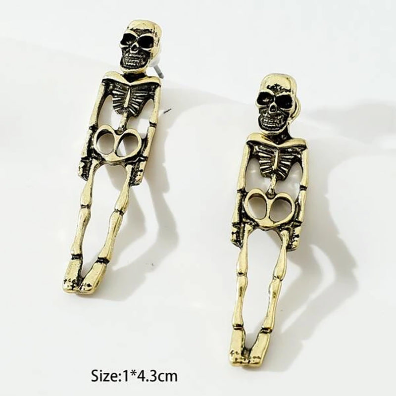 Halloween Skull Earrings white background