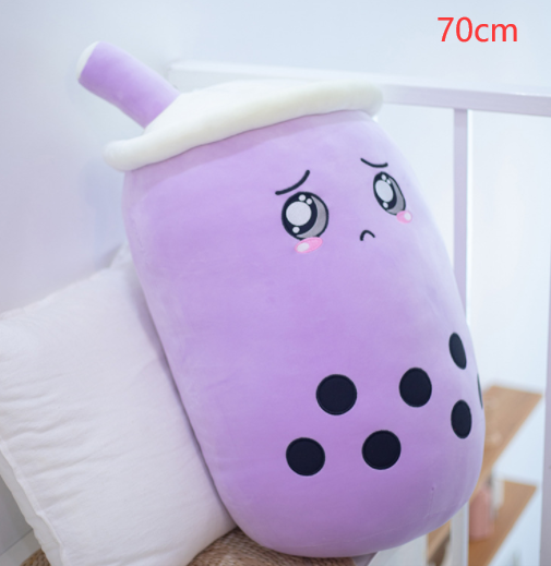 Cute Fruit Drink Plush Stuffed Boba Tea Cup Toy Bubble Tea Pillow Cushion Kids