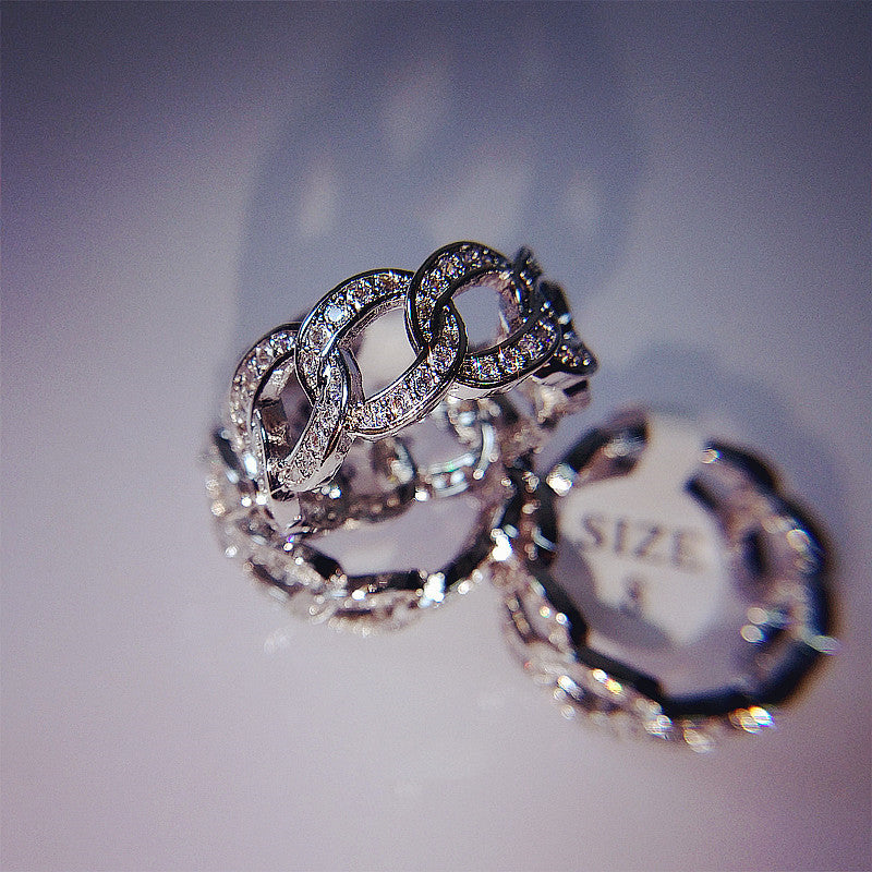 Braided Chain Jewel Ring