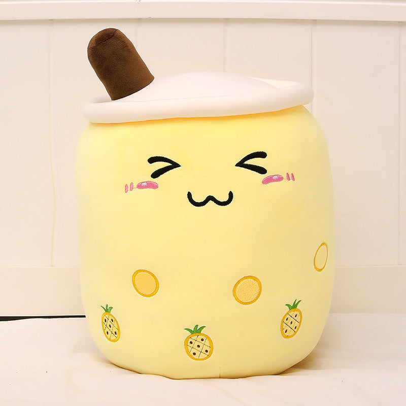 Cute Fruit Drink Plush Stuffed Boba Tea Cup Toy Bubble Tea Pillow Cushion Kids