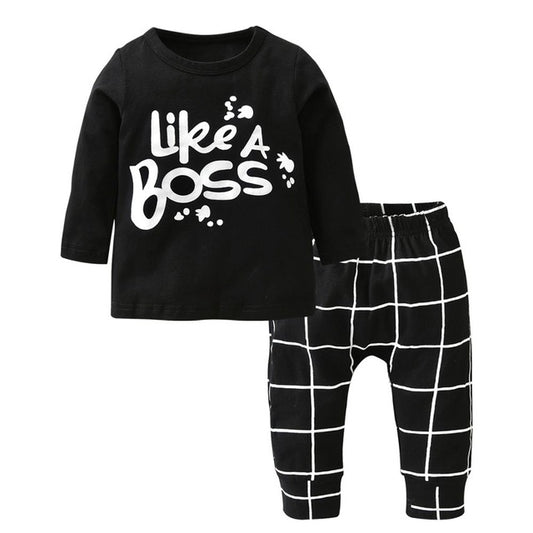 Long sleeve boy clothes suit