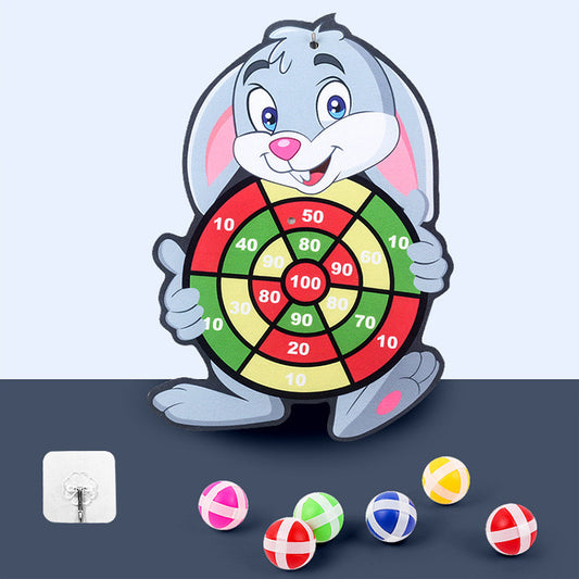 Kids Dart Board with Sticky Balls bunny