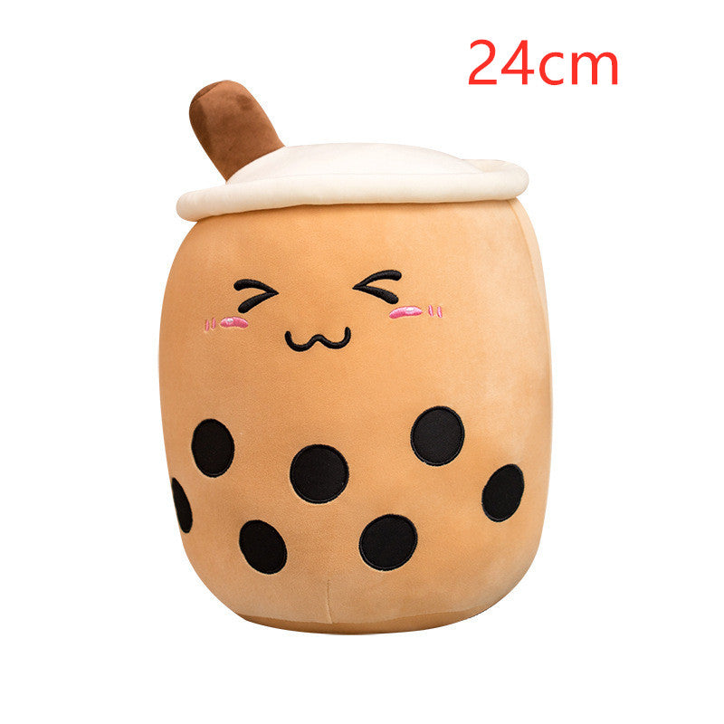 Cute Fruit Drink Plush Stuffed Boba Tea Cup Toy Bubble Tea Pillow Cushion Kids