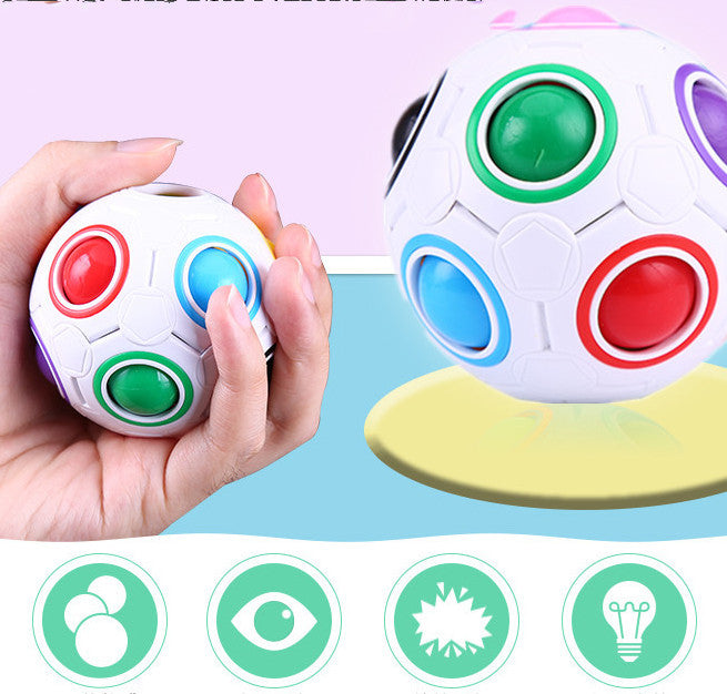 Anti stress Cube Rainbow Ball Puzzle Educational Learning Toys for Adult and Kids