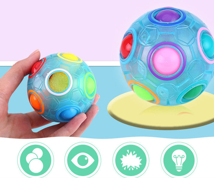Anti stress Cube Rainbow Ball Puzzle Educational Learning Toys for Adult and Kids