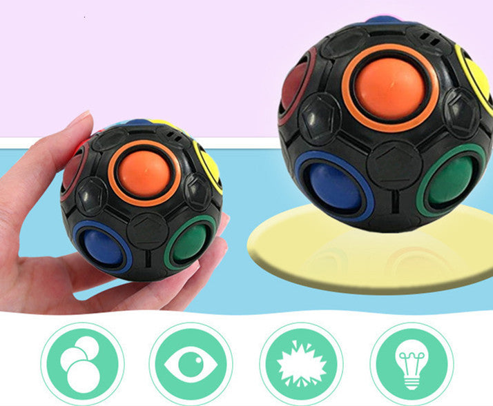 Anti stress Cube Rainbow Ball Puzzle Educational Learning Toys for Adult and Kids