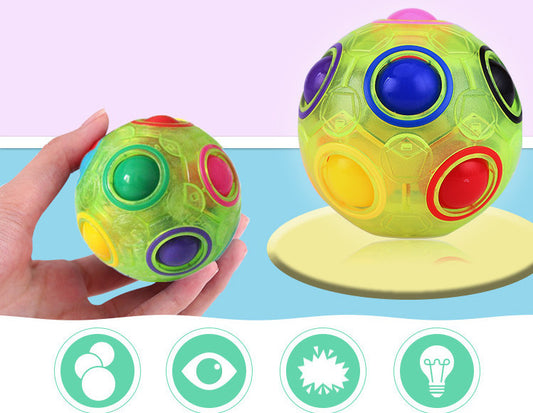 Anti stress Cube Rainbow Ball Puzzle Educational Learning Toys for Adult and Kids