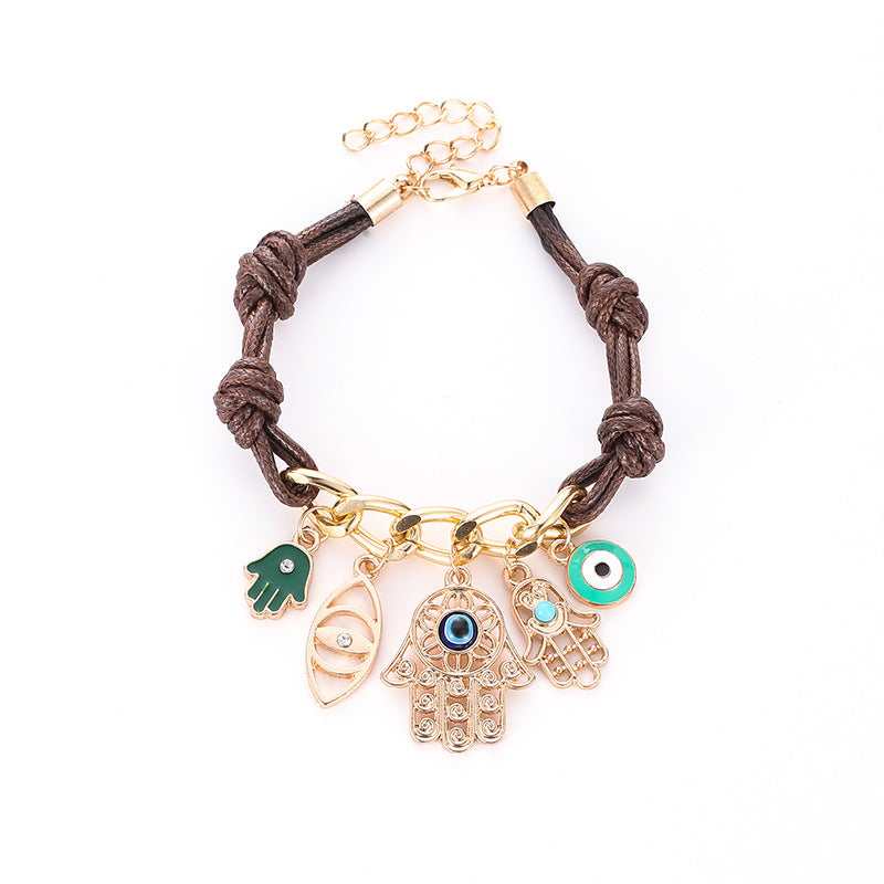 Retro Evil Eye Bracelet Fashion Fatima Hand Palm Charm