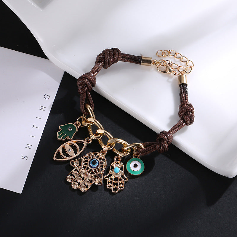 Retro Evil Eye Bracelet Fashion Fatima Hand Palm Charm