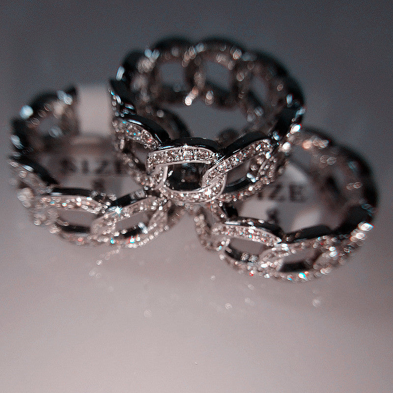 Braided Chain Jewel Ring