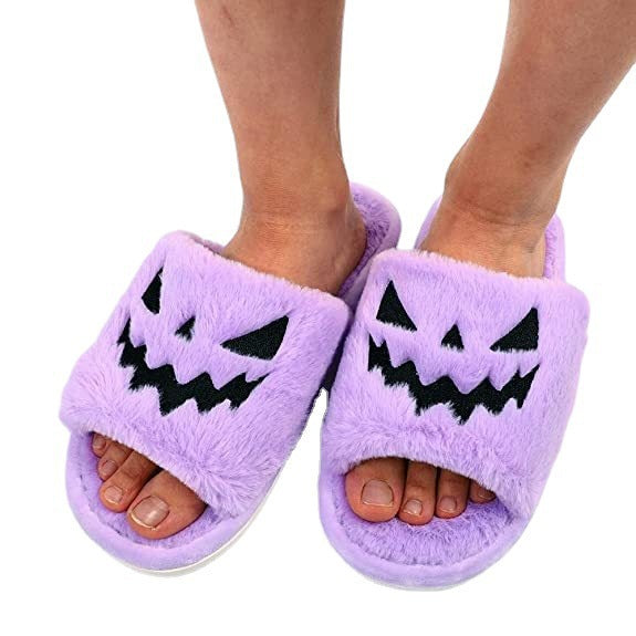 Halloween Shoes Winter Cute Warm Home Slippers unisex