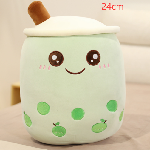 Cute Fruit Drink Plush Stuffed Boba Tea Cup Toy Bubble Tea Pillow Cushion Kids