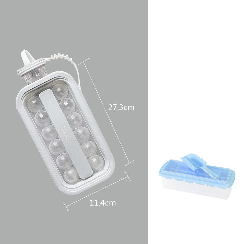 Ice Kettle Ice Ball Maker 2-In-1 Cold Water Bottle  Mold