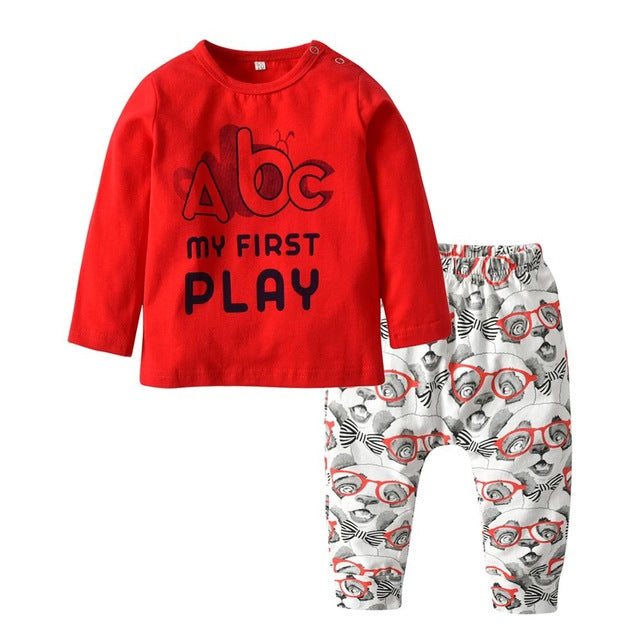 Long sleeve boy clothes suit
