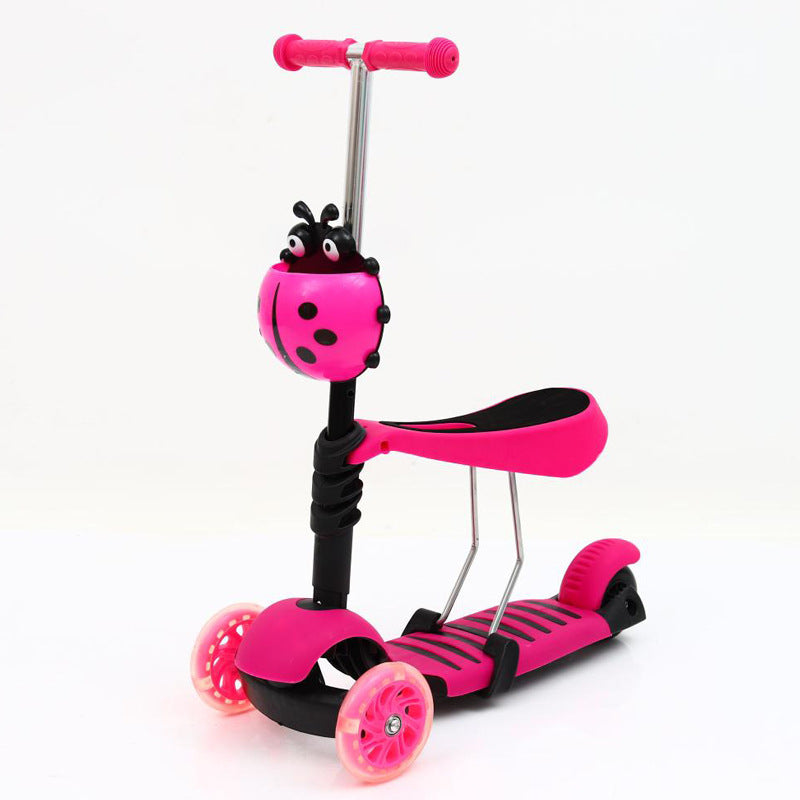 Fashion New Children'S Three-Wheeled Skateboard Walker