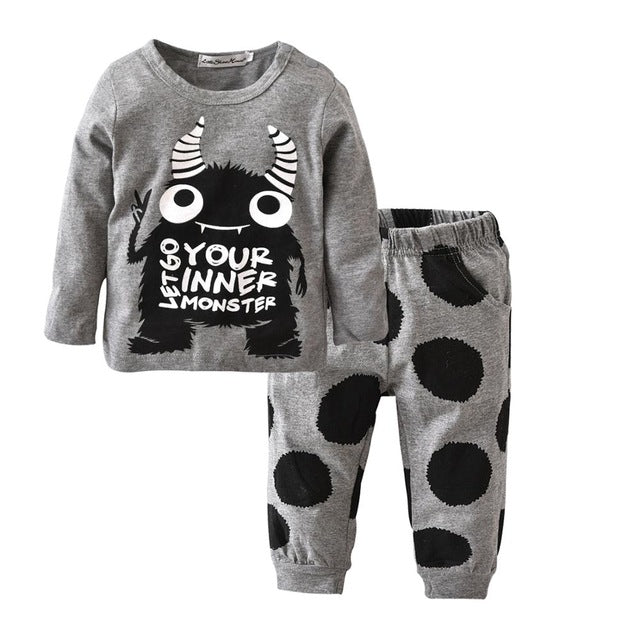 Long sleeve boy clothes suit
