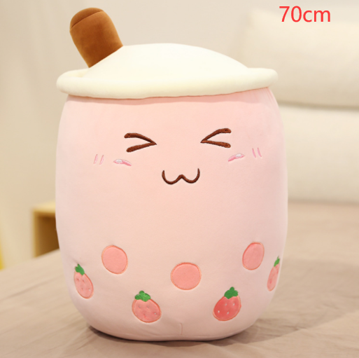 Cute Fruit Drink Plush Stuffed Boba Tea Cup Toy Bubble Tea Pillow Cushion Kids