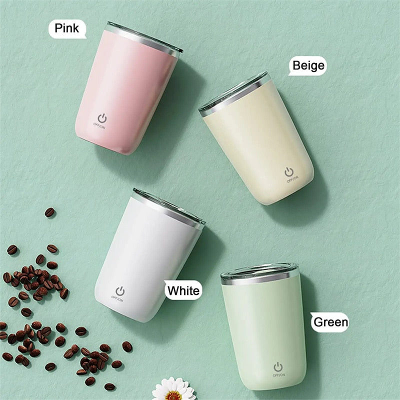 350ml Automatic Self Stirring Magnetic Mug Coffee Electric Stainless Steel