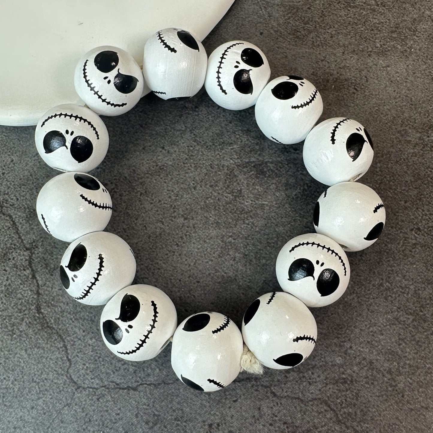 Halloween jewelry bracelet Wooden Bead