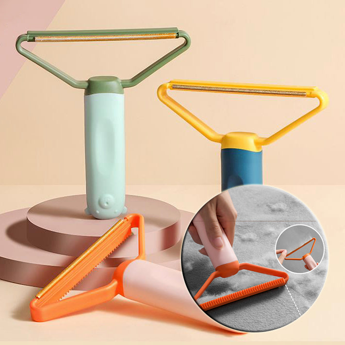 Pet Cat Dog Hair Remover Comb Double-sided Sofa Clothes Shaver Lint Rollers For Cleaning