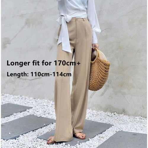 Autumn Wide Leg Pants Women Elastic Waist High Quality