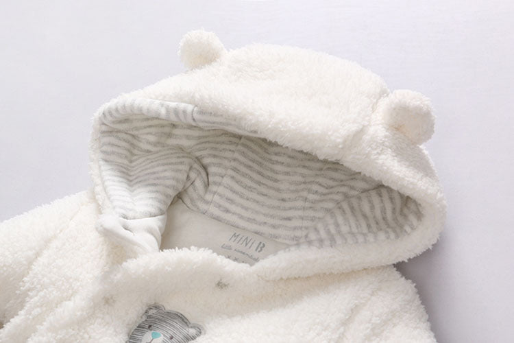 Baby clothes lamb winter cotton padded clothes baby newborn baby skin thickening climb Siamese